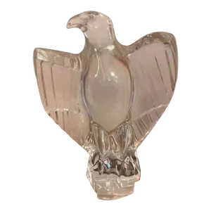 Baccarat Crystal Figurine Paperweight/Sculpture Standing Bald Eagle
