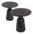 Mid-Century Modern Round Marble Rosso Levanto End Table, Italy, 1970s, Set of 2 For Sale