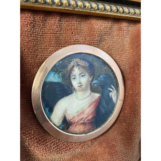 Wood-Framed Picture of Young Princess and Large Bird of Prey For Sale - Image 9 of 10