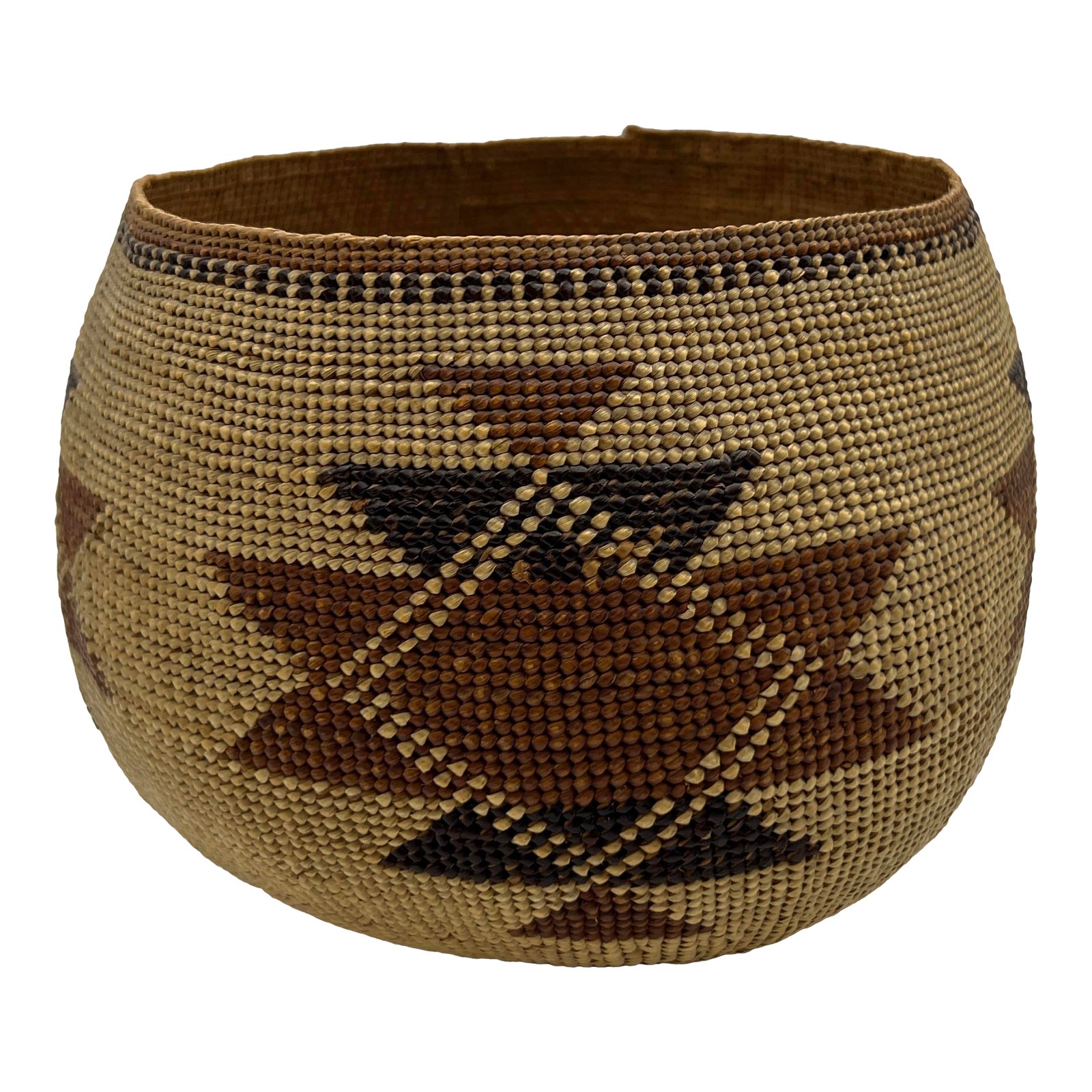 Antique Native American Basket Hupa or Pit River Afrohemian Decor ...