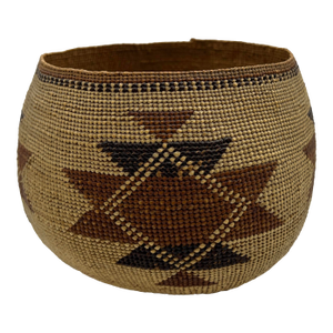 Antique Native American Basket Hupa or Pit River Afrohemian Decor