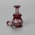 Antique Bohemian Cranberry Cut to Clear Perfume Bottle with Grape and Leaf Pattern C1890 Measures - 7.5"H x 2.75"W x 2.75"D