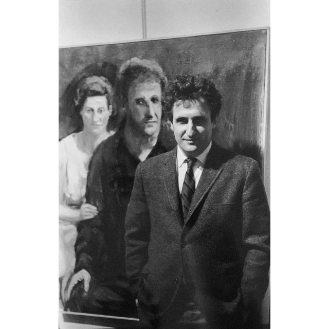 Paul Georges poses with self portrait with wife - January 6th 1967 Photographer is Fred McDarrah Paul Georges with...