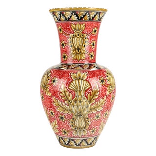 Oriental Flowers Heritage Vase by Deblona For Sale