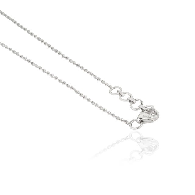 Diamond Halo Heart & Teardrop Lariat Necklace in 14k White Gold, 16 Inches For Sale - Image 10 of 17
