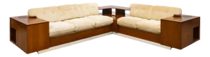 Corner Sofa with Record Player and Bar Compartment from Bernini, Italy, 1970s