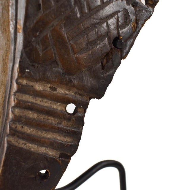 Early 20th Century Kuba Pwoo Itok Mask on Custom Stand For Sale - Image 9 of 9