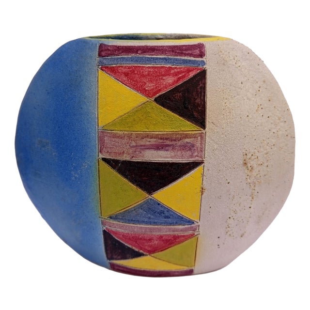 Large Vintage Gli Etruschi Ceramic Vase by Ivo De Santis, 1960s For Sale