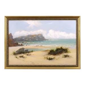 Seagulls Antique Oil William Langley (1852-1922) Hammer to $15,000