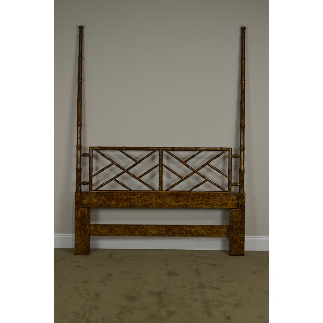 Henredon Artefacts Collection Vintage Faux Bamboo Painted Queen Poster