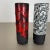 Black German Pottery Fat Lava Vases Black Red & White from Jopeko, 1970s, Set of 2 For Sale - Image 8 of 18