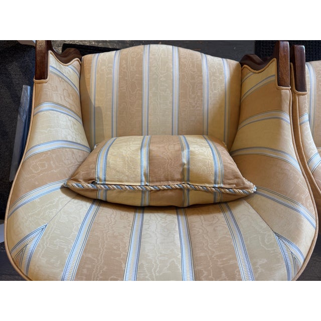 20th Century Vintage Striped Hickory Side Chairs For Sale In Boston - Image 6 of 9