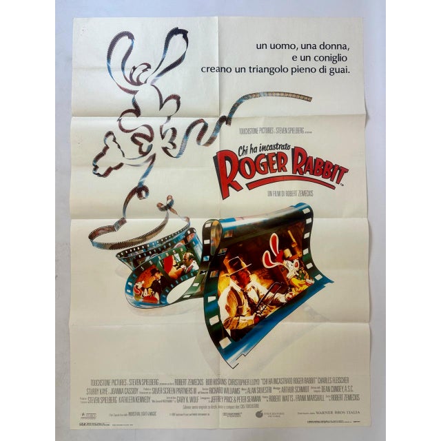 Vintage Italian Movie Poster Who Framed Roger Rabbit, 1988 For Sale - Image 6 of 6
