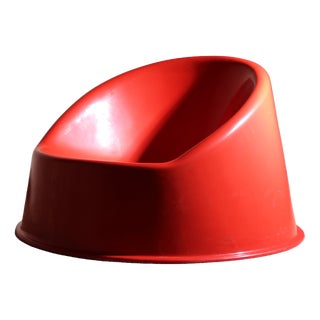 Vintage Space Age Plastic Lounge Chairs, Italy, 1970s, Set of 4 For Sale