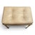 Mid-Century Modern Vintage Koch Originals Brass Vanity Bench Tufted Cream Vinyl Hollywood Regency For Sale - Image 3 of 9