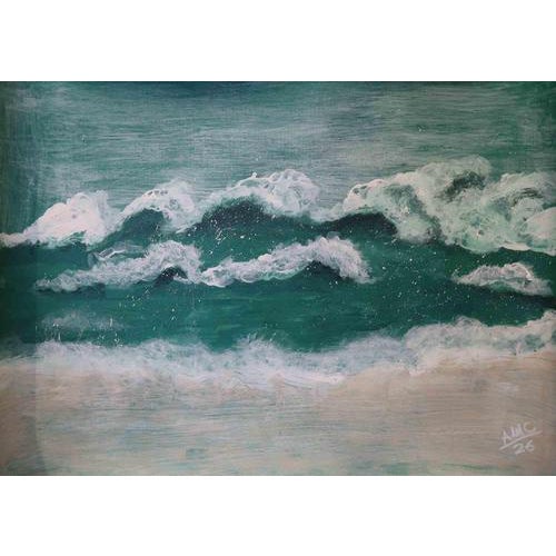 Anna Maria Caboni, Sea, 2010s, Acrylic Painting on Canvas For Sale
