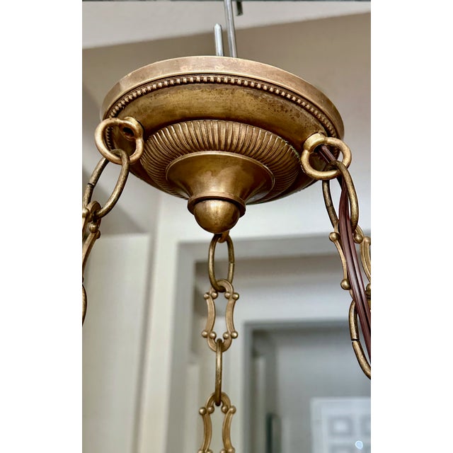 Directoire Style French Alabaster Pendant Chandelier For Sale - Image 12 of 18