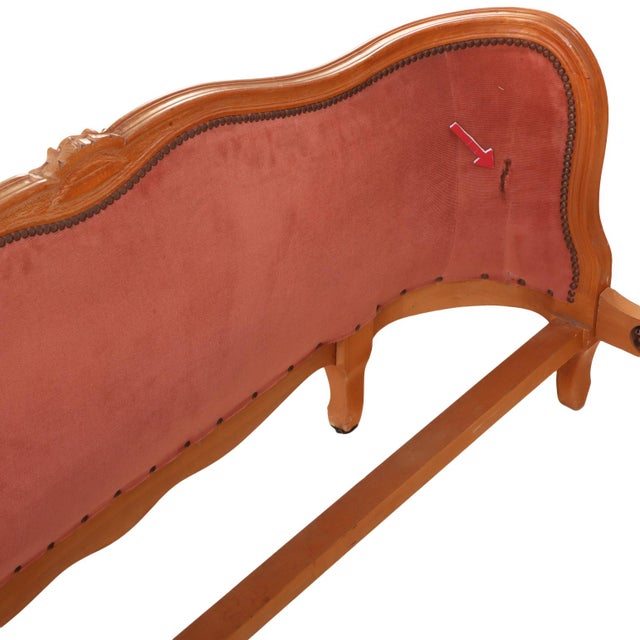 Terra Cotta Full Size French Corbeille Style Bed, C. 1945 For Sale - Image 8 of 9