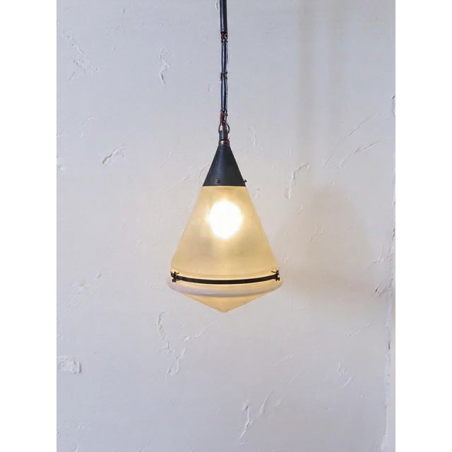 Bauhaus Luzette Pendant Light by Peter Behrens for Siemens and Schukert, 1920s For Sale - Image 3 of 11