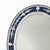 Blue Mid-Century Venetian Glass Reverse-Etched Oval Mirror W/ Sapphire Blue Border For Sale - Image 8 of 16