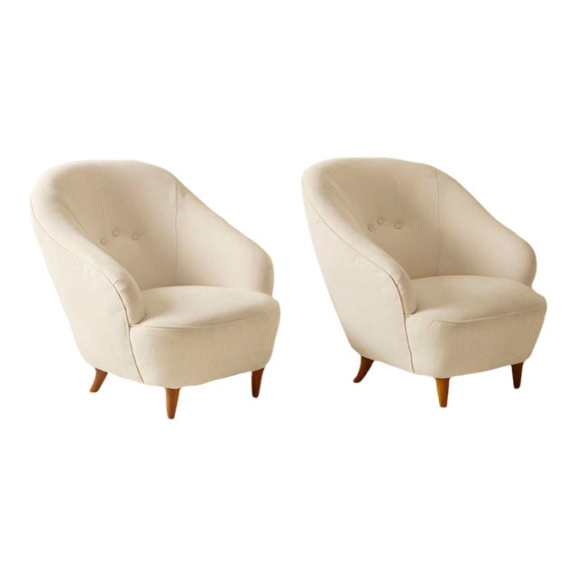 Gio Ponti by Casa & Giardino Armchairs, a Pair, 1940s For Sale