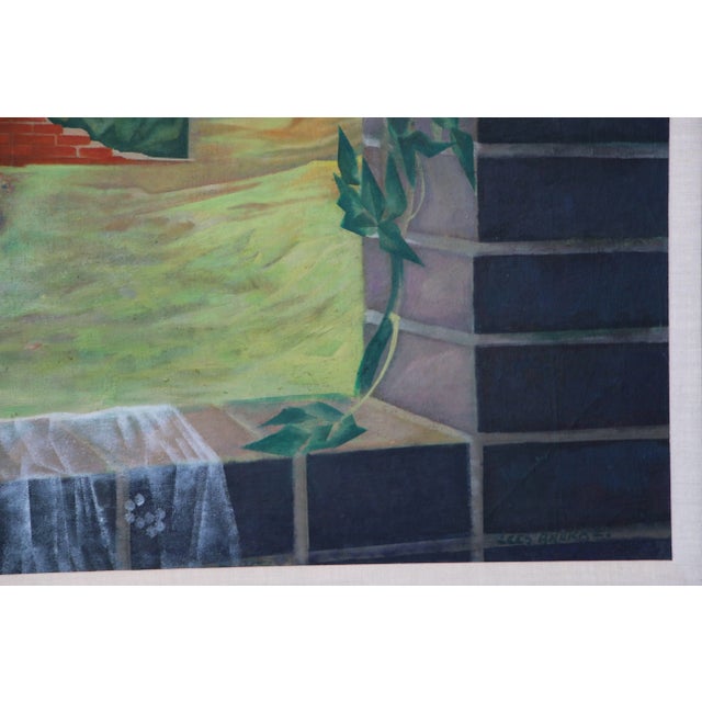 Blue Cees Brokke "The Spirit of the House" Painting For Sale - Image 8 of 11