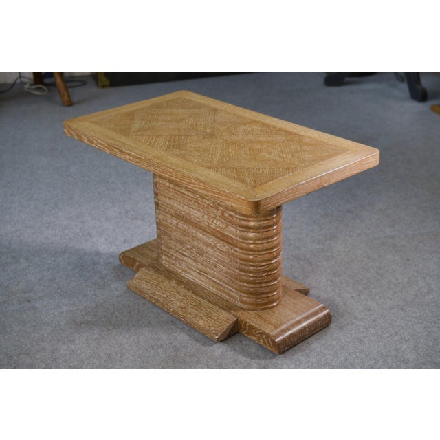 Oak Side Table attributed to Gaston Poisson, 1960s For Sale - Image 14 of 14