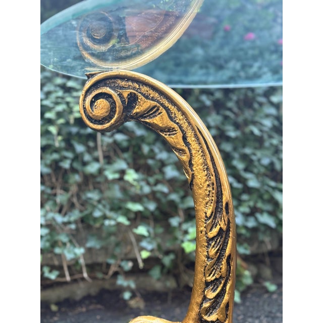 Vintage Hollywood Regency Carved Gilt End Tables - A Pair For Sale - Image 9 of 11