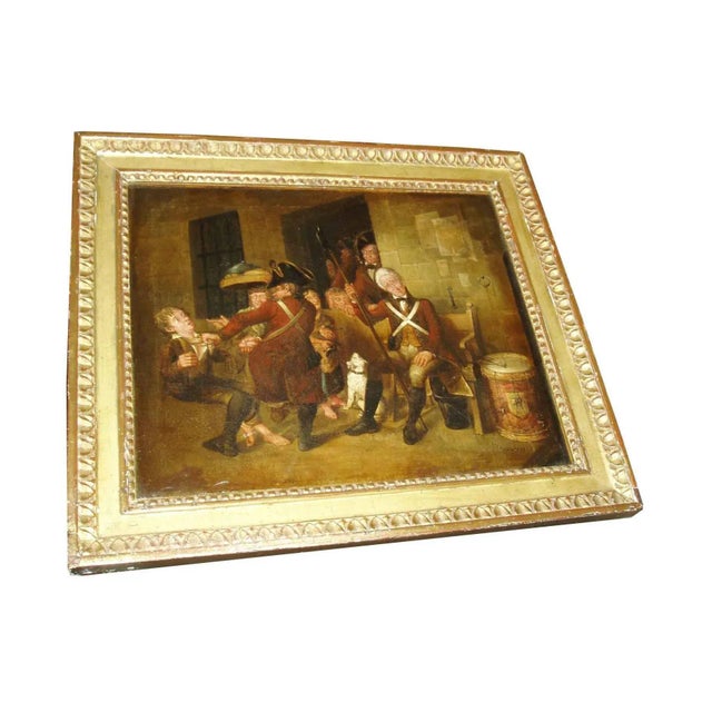 An untitled painting by British caricaturist and illustrator Henry William Bunbury (1750-1811). Oil on canvas. Unsigned.