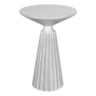 NOIR Orson Side Table, White Wash For Sale