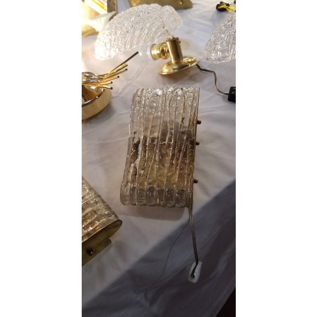 Seguso Vetri d'Arte Pair of 1960s Venetian Swirl Glass Sconce For Sale - Image 4 of 7