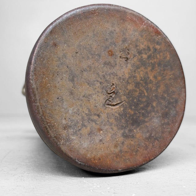Japanese Bizen Ware Ikebana Vase, 1970 For Sale - Image 18 of 18
