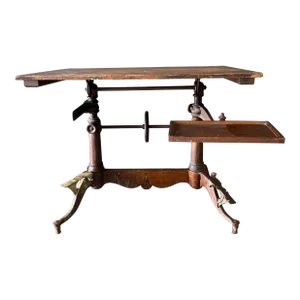 Antique Cast Iron Drafting Table by Keuffel & Esser
