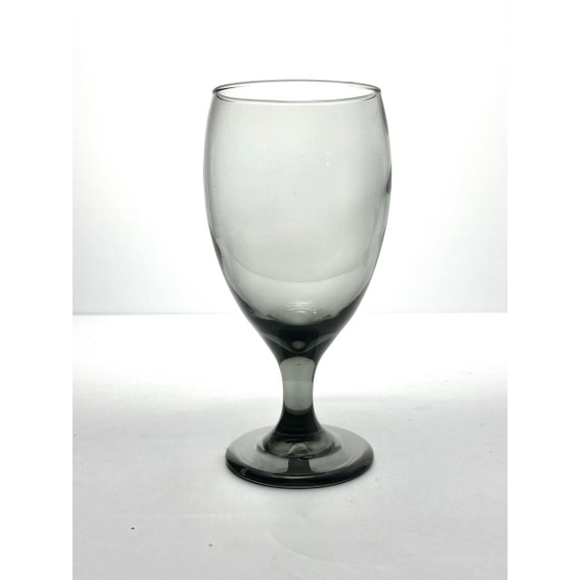 Libbey Glass Co. Libbey “Classic Smoke” Set of 6 Water, Iced Tea, or All Purpose Glasses For Sale - Image 4 of 6