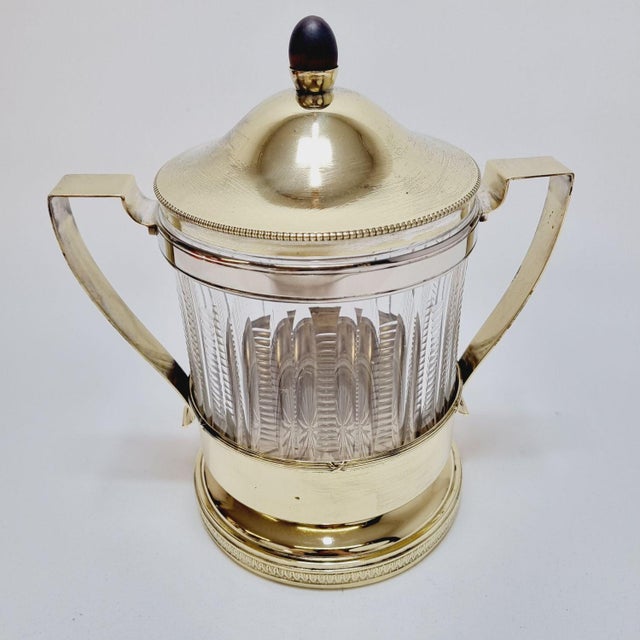 Large Art Nouveau Lidded Containers with Glass Inserts, 1890s, Set of 2 For Sale - Image 12 of 15