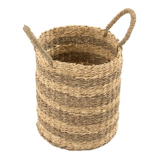 Neale Woven Wire Basket in Brown, Small For Sale