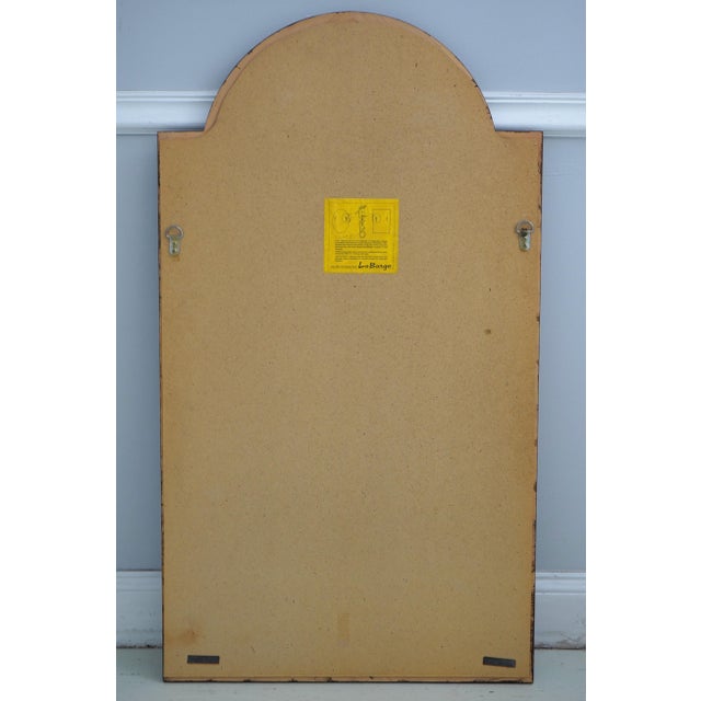 Labarge Faux Tortoise Finish Tombstone Mirror For Sale - Image 9 of 10