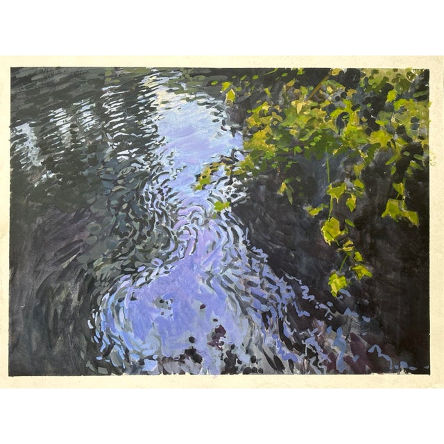 Impressionist Moving Water, Impressionist Painting For Sale - Image 3 of 3