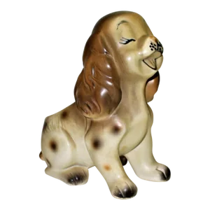 Vintage 1960s Hand Painted Napco Small Ceramic Dog Planter Made in Japan
