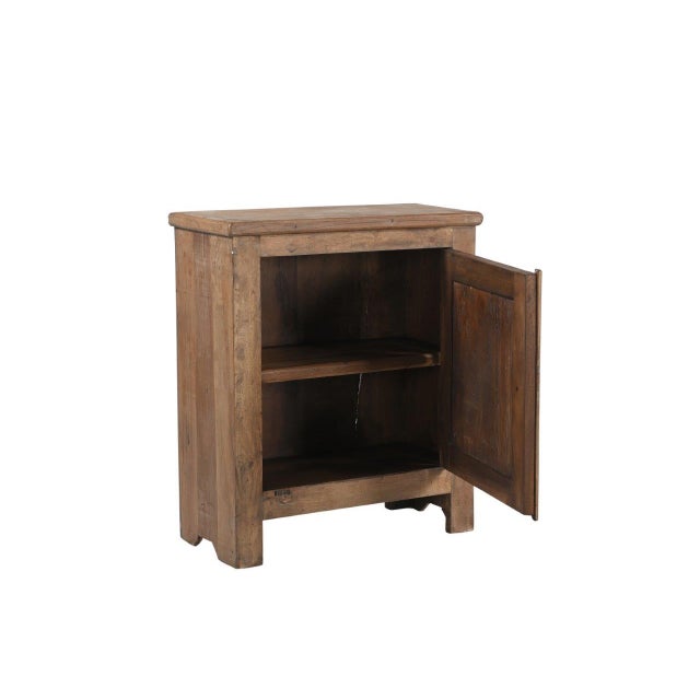 Farmhouse Nightstand Made From an Antique Door Panel For Sale - Image 3 of 4