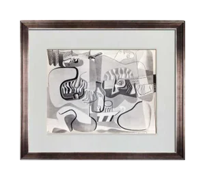 Modern Le Corbusier Lithograph "Deux Musiciennes Au Violin..." W/ Frame