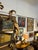 Gothic Revival Style Gilt Metal + Amber Glass Lantern Pendant, Vintage For Sale In San Francisco - Image 6 of 12