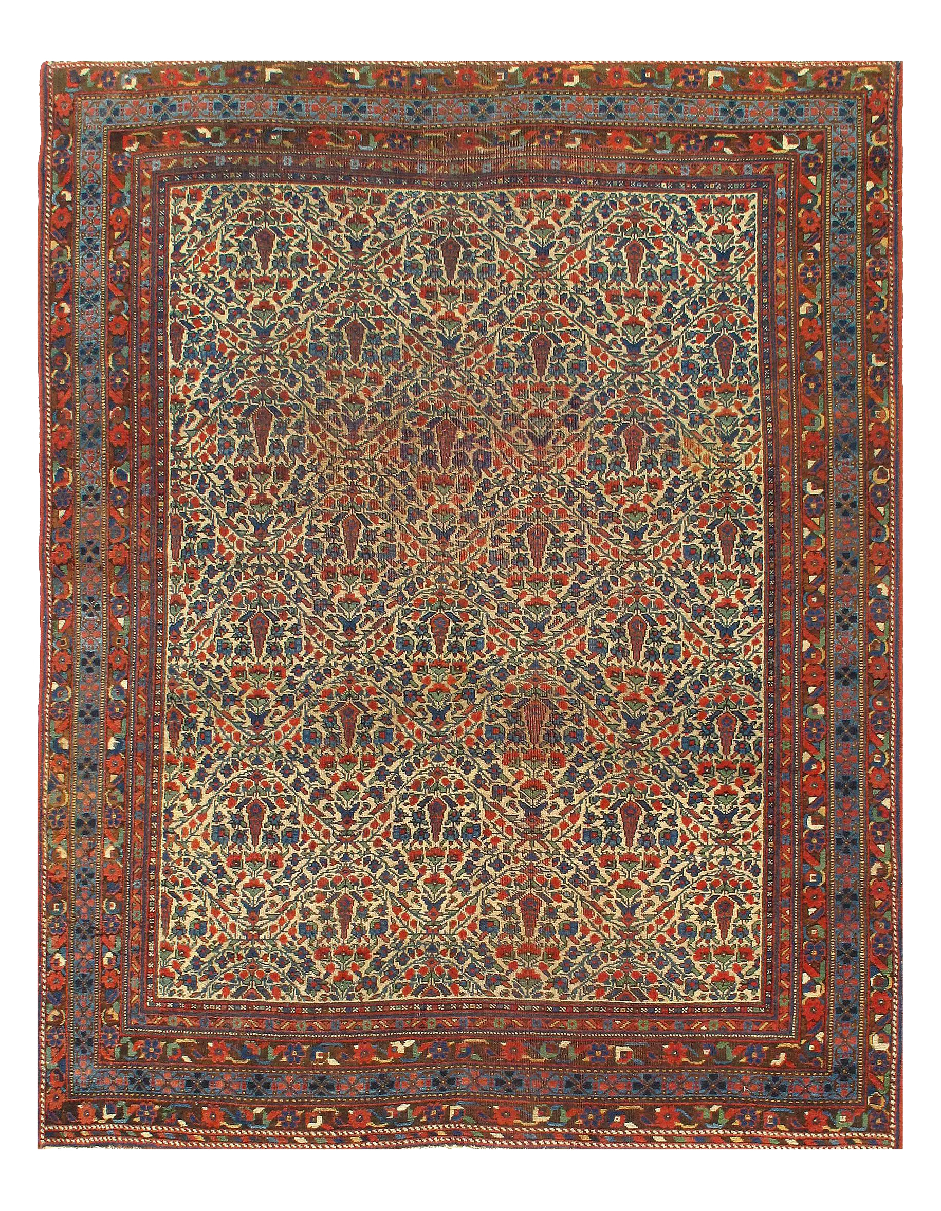Late 19th Century Antique Persian Shiraz Afshar Qashqai Rug - 5