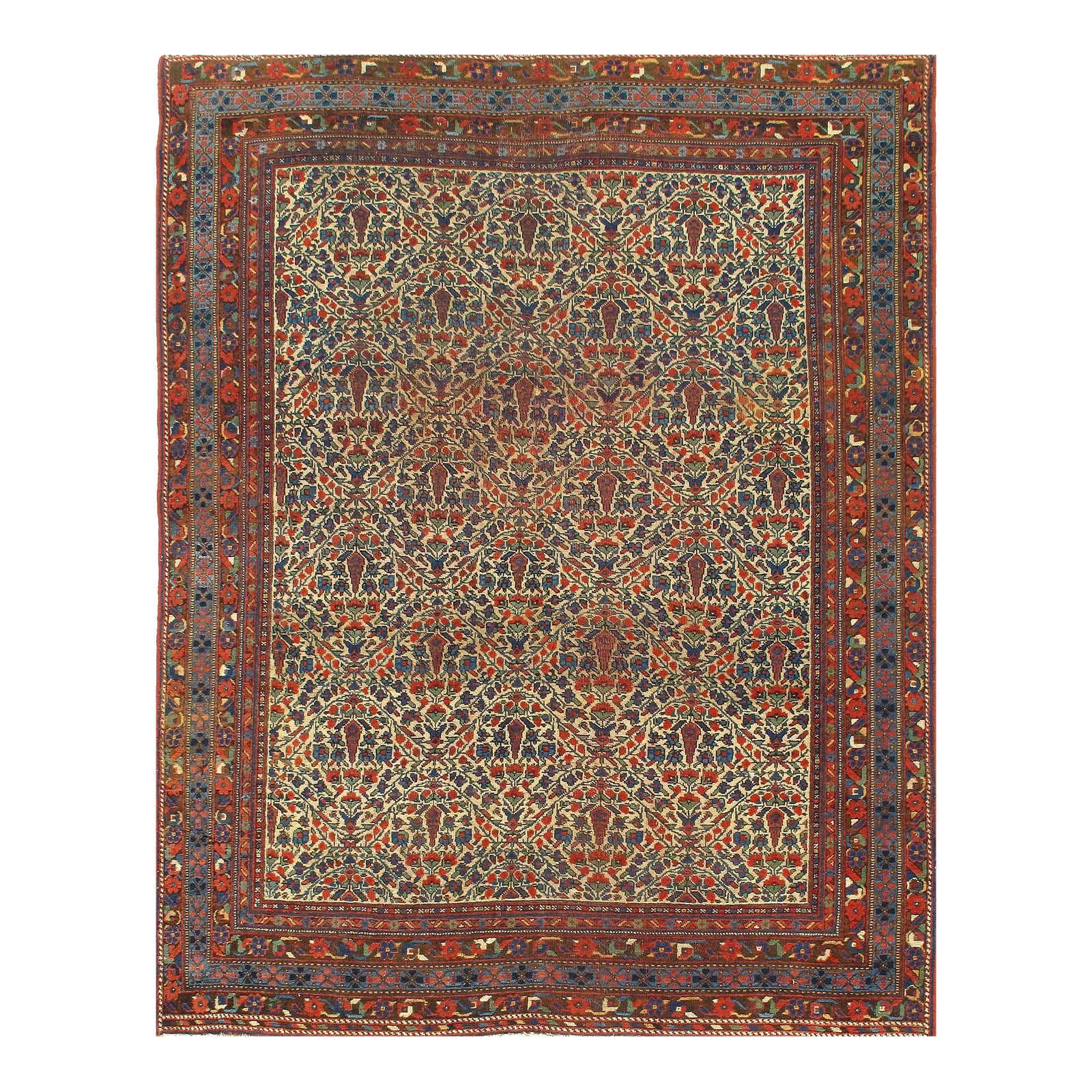 Late 19th Century Antique Persian Shiraz Afshar Qashqai Rug - 5