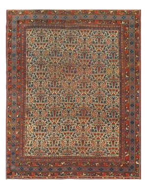 Late 19th Century Antique Persian Shiraz Afshar Qashqai Rug - 5′ × 6′2″