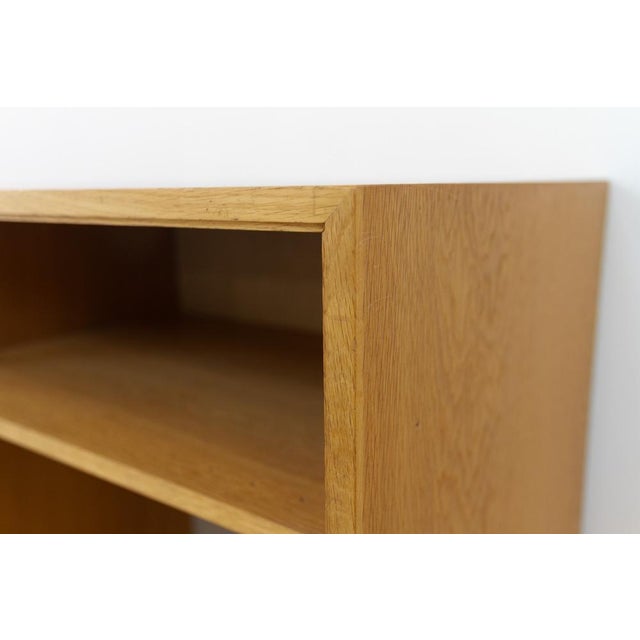 Danish Modern Modular Oak and Hessian Bookcase from HG, 1970s, Set of 6 For Sale - Image 4 of 18