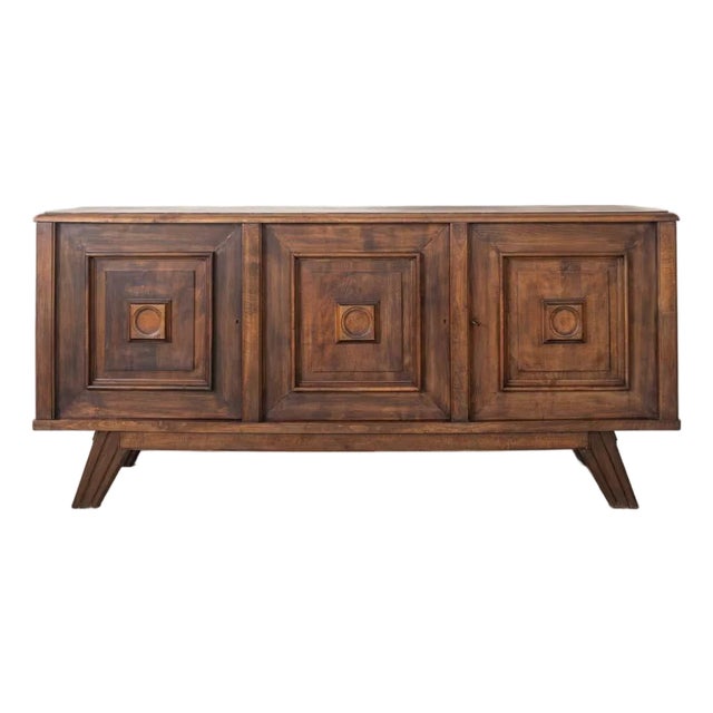 1940s French Brutalist Oak Sideboard For Sale