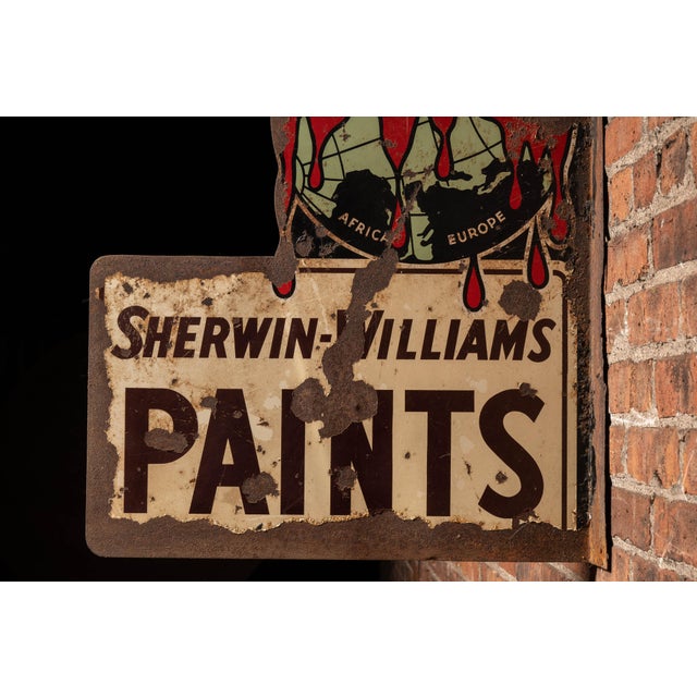 Vintage Sherwin Williams DSP Storefront Flange Sign For Sale - Image 11 of 12