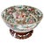 1970s Chinese Rose Medallion Hand-Painted Porcelain Punch Bowl With Carved Wood Stand For Sale - Image 11 of 13