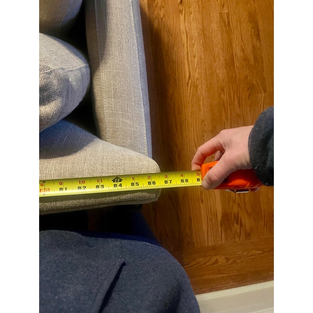 Linen Rowe Sylvie Bench Sofa For Sale In New York - Image 6 of 11